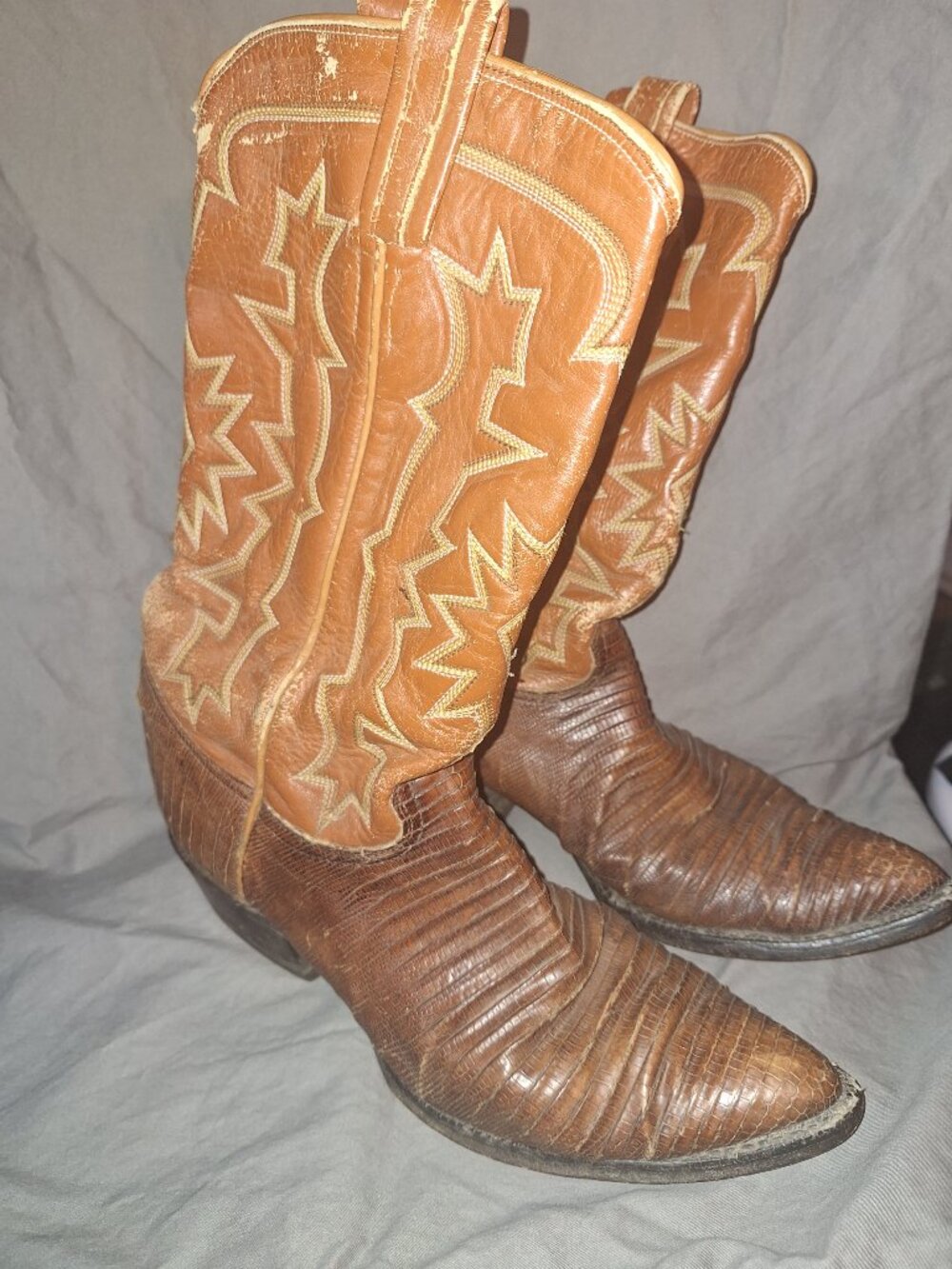 Vintage Women’s Brown Leather Cowboy Boots Western Size 8.5